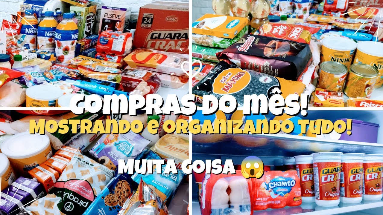COMPRAS DO MÊS DE MAIO COMPLETA! 🛒 MOSTRANDO E ORGANIZANDO TUDO! #comprasdomês #compras