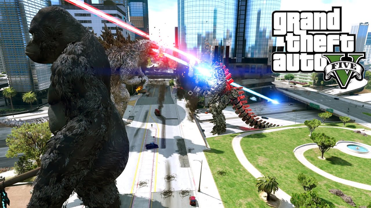 Godzilla and Kong vs Mechagodzilla GTA V Mods