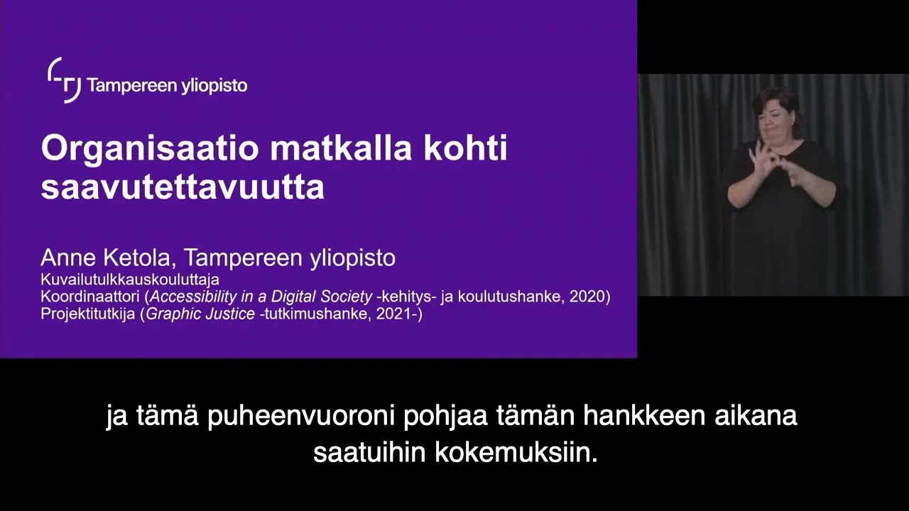 Yhdenvertaisuus demokraattisessa yhteiskunnassa - Anne Ketola, Tampereen yliopisto