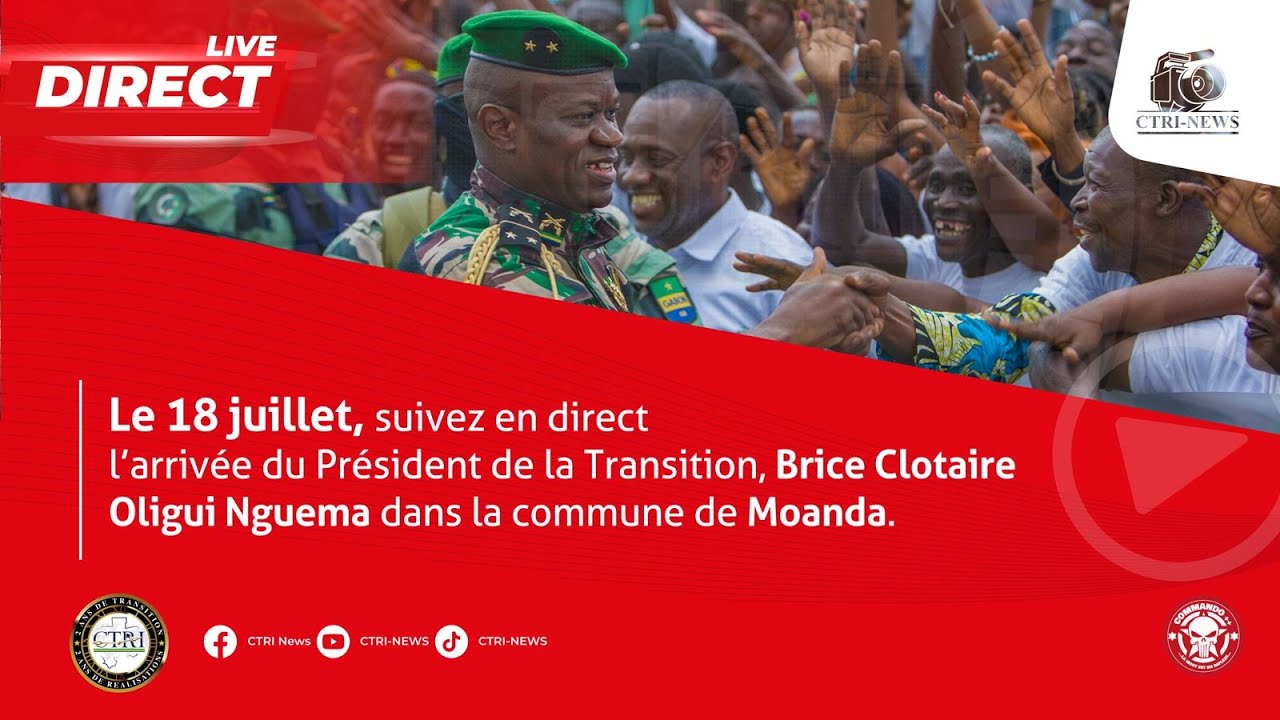 Gabon : Arrivée du Président de la Transition dans la commune de Moanda pour la tournée provinciale