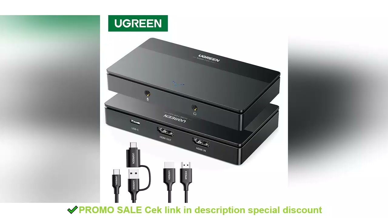 UGREEN HDMI Video Capture Card 4K60Hz HDMI to USB/Type-C Video Grabber Box for Computer Camera Live