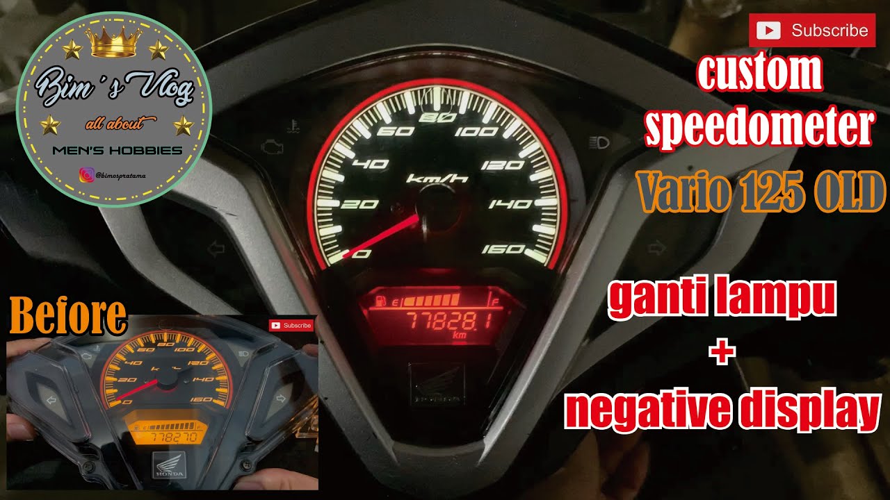 Tutorial Cara Modifikasi / Custom / servis speedoneter vario 125 old