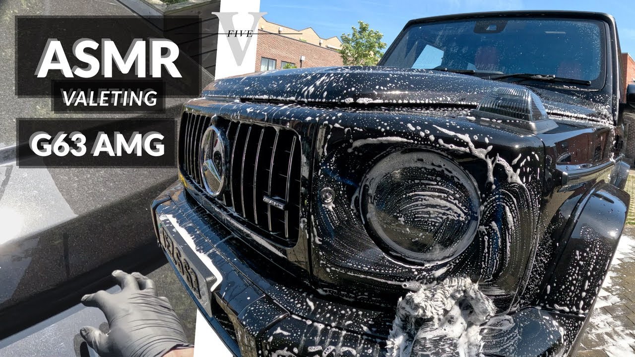 ASMR Car Wash | Satisfying Mercedes G63 AMG Valeting & Snow Foam Detailing