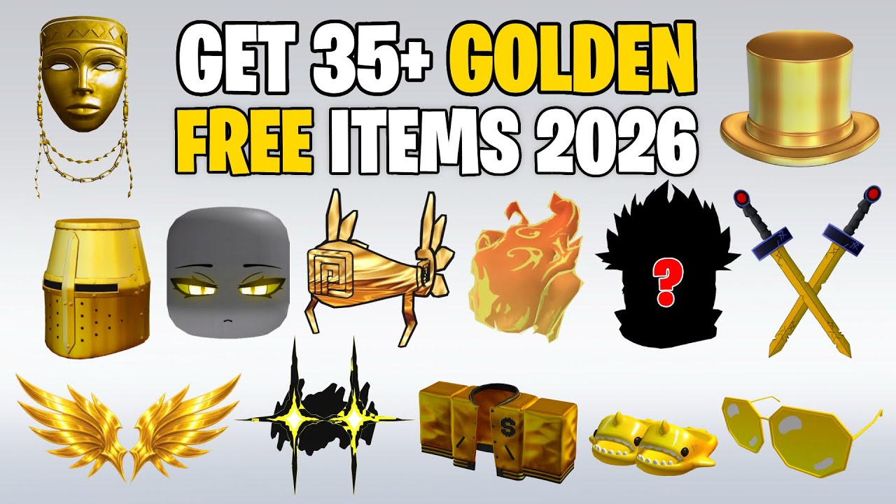 HURRY! GET 35+ GOLD ITEMS & FREE HAIR ITEMS ON ROBLOX 2026