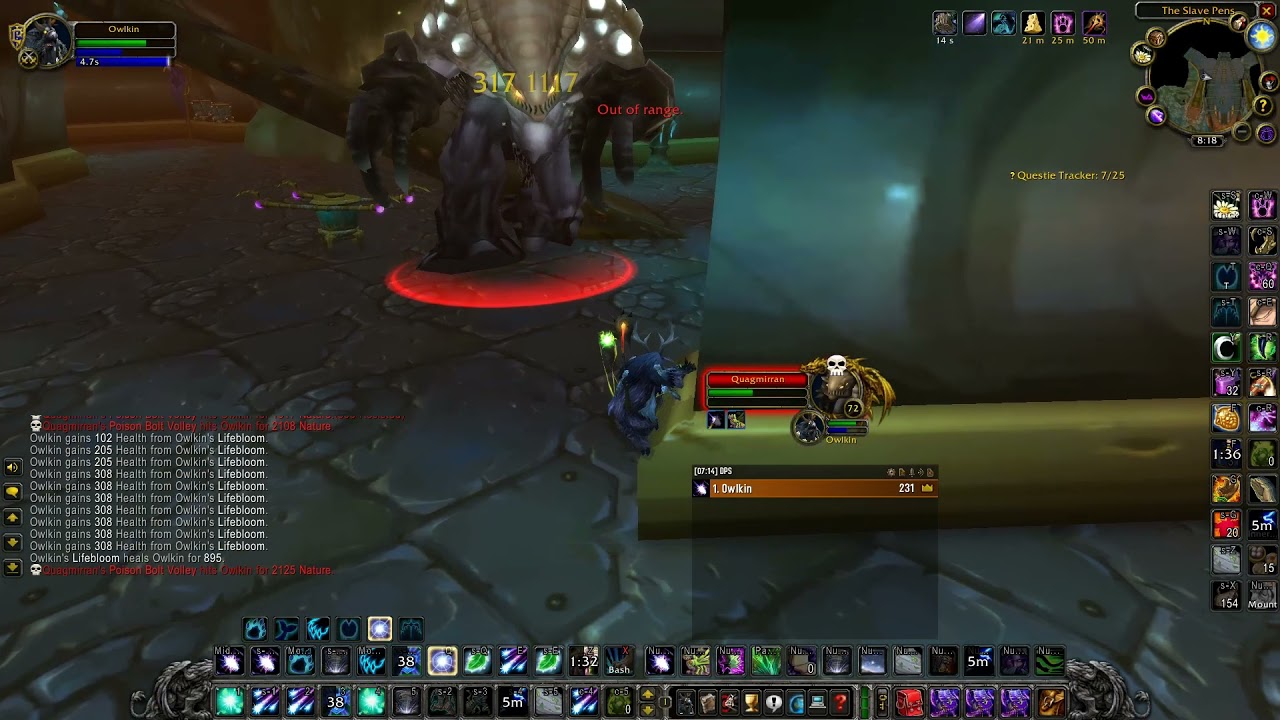 Balance Druid Quagmirran Solo (Heroic Slave Pens)