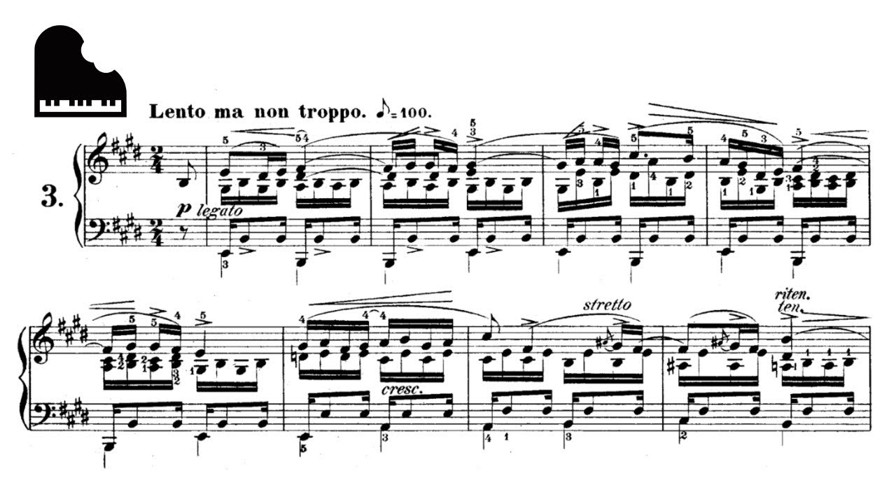 Chopin Etude Op.10 No.3 Tristesse | 쇼팽 에튀드 10-3 이별 | 악보(score, sheet)