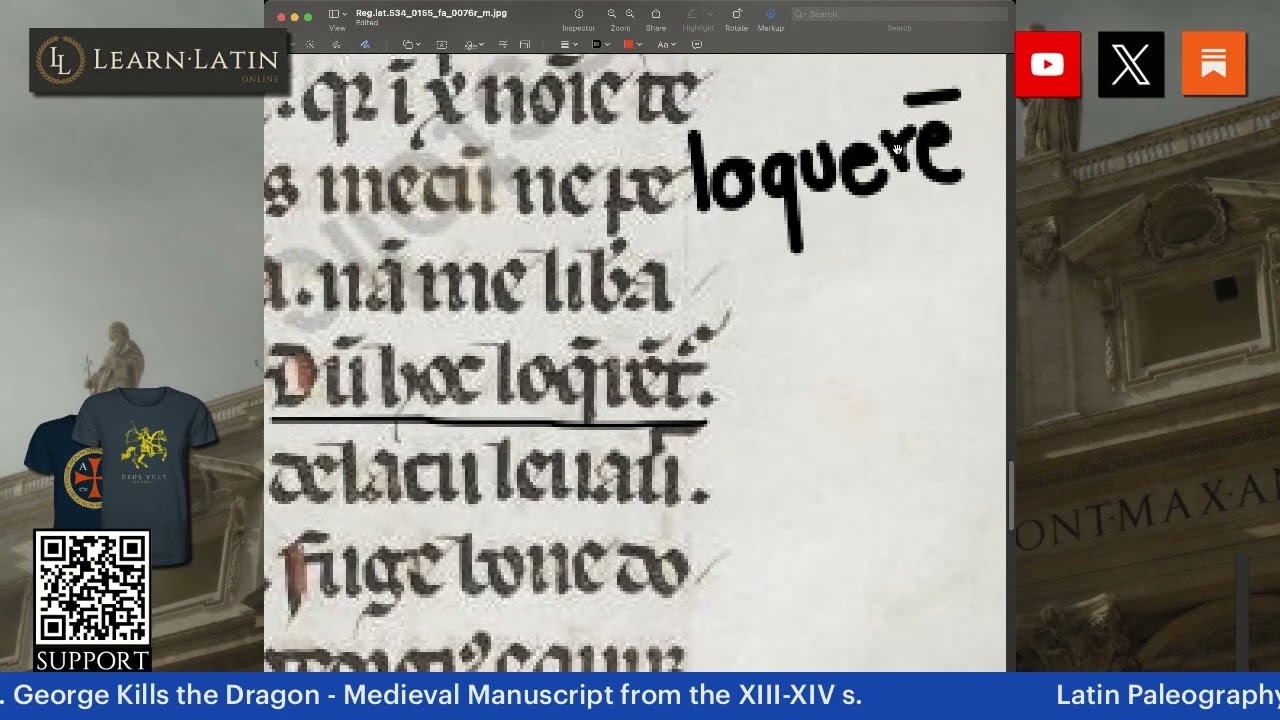 Medieval Manuscript Reading - Legenda Aurea - St. George and the Dragon
