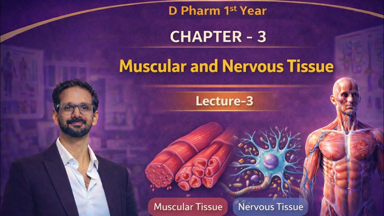 Nervous Tissue Explained in Hindi | D Pharm Chapter 3 | Lecture 3 Part 2 | Must Watch!