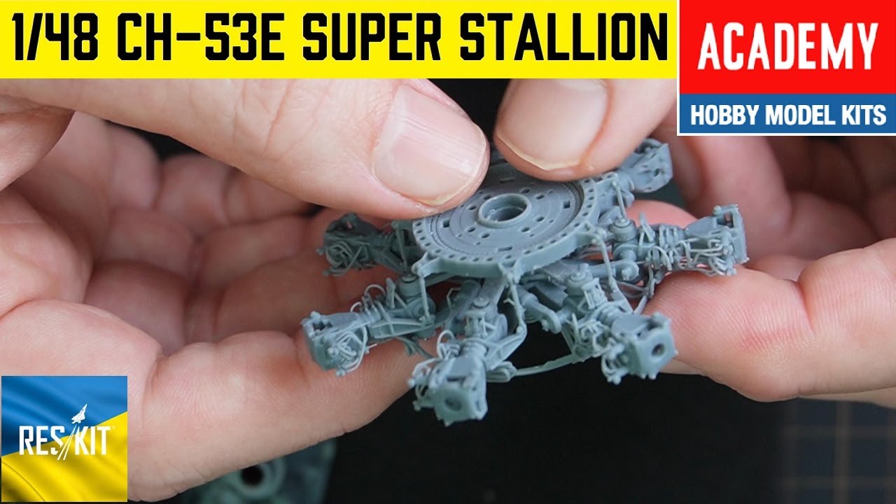Academy 1/48 CH-53E Super Stallion Build Part 6: Reskit Rotor