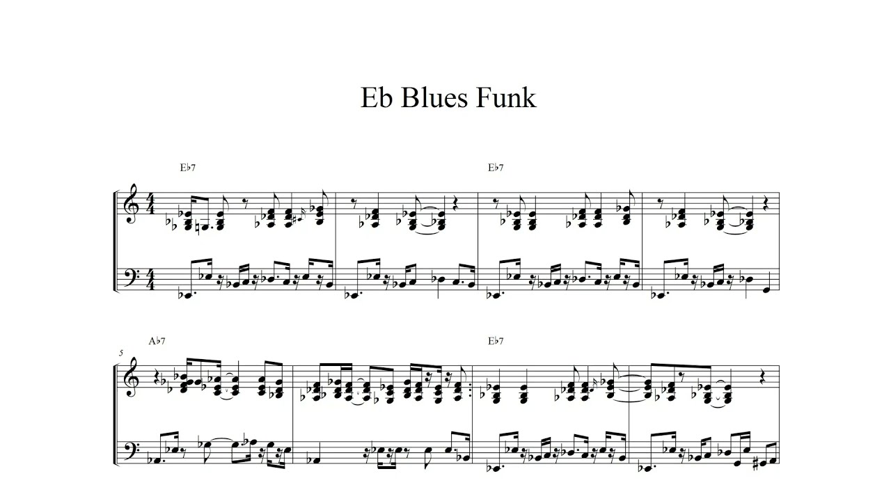 Eb Blues Funk Piano