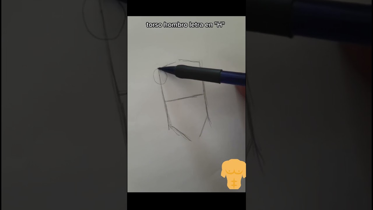 C&oacute;mo dibujar TORSO de hombre con la letra H paso a paso muy F&Aacute;CIL 🤗 #shorts | Trucos Lindos Shorts