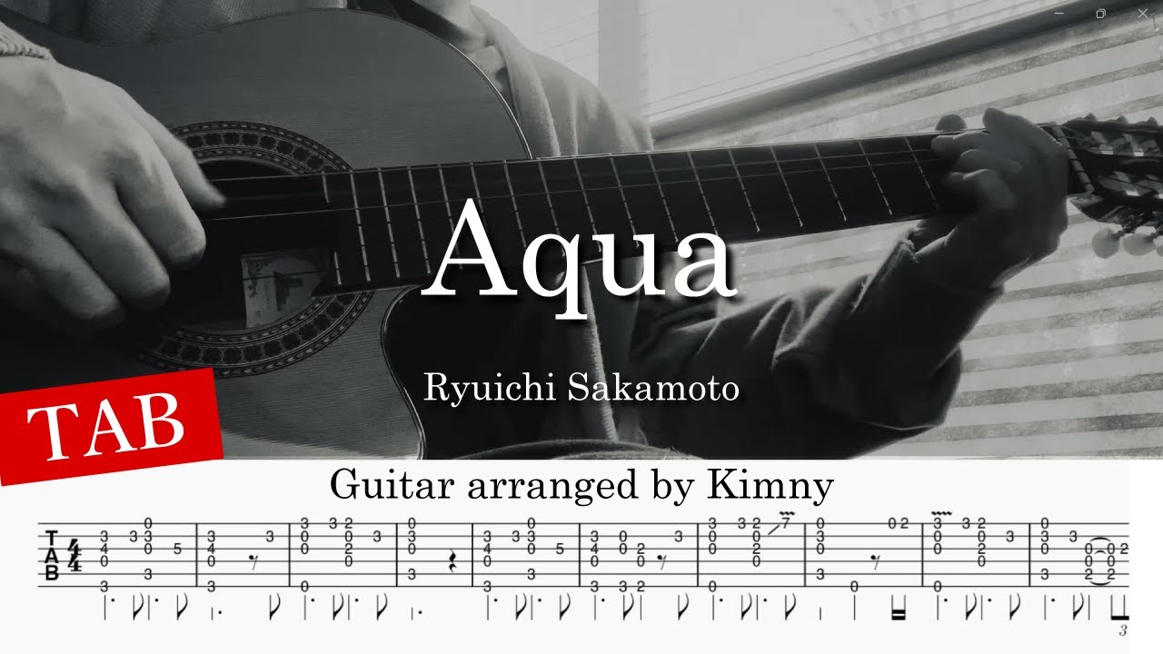 [ TAB ] Aqua - 坂本龍一 | Fingerstyle Guitar Cover |
