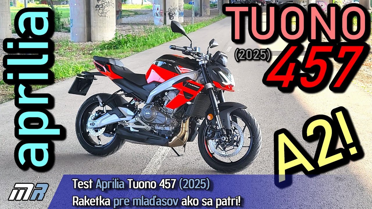 Test Aprilia Tuono 457 (2025) - raketka pre A2 mlaďasov ako sa patrí! - motoride.sk