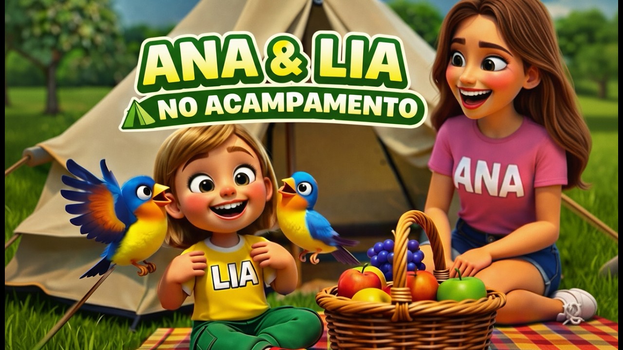 🌲✨ ANA & LIA NO ACAMPAMENTO | Desenho Animado Infantil