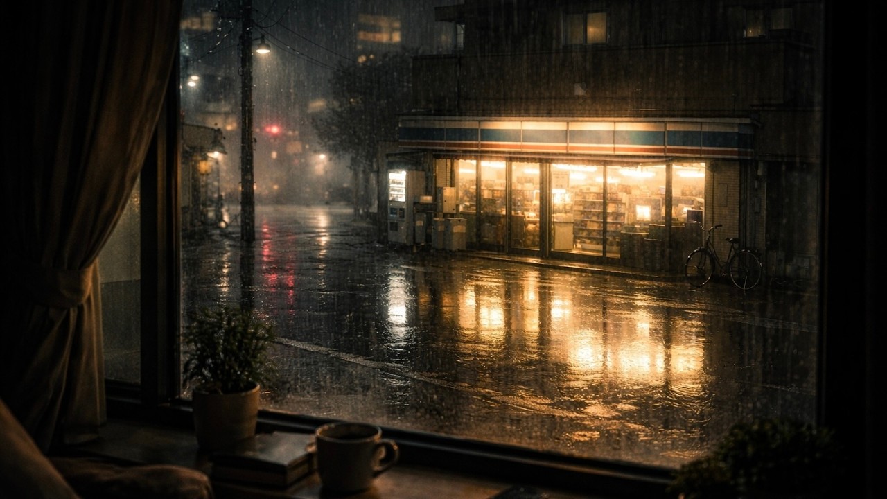 Rainy Window Night 🌧️ | Windowlight Cozy Ambience for Study & Relax (3H)