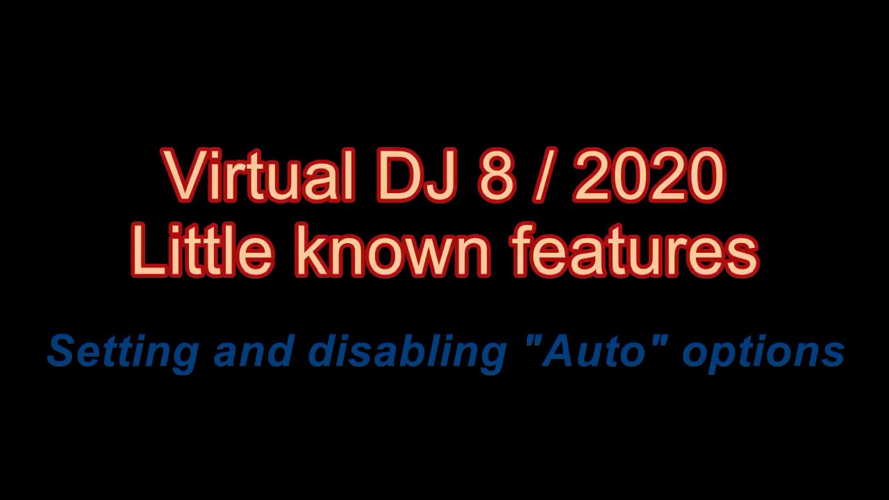 VDJ8/2020 - Setting and disabling 