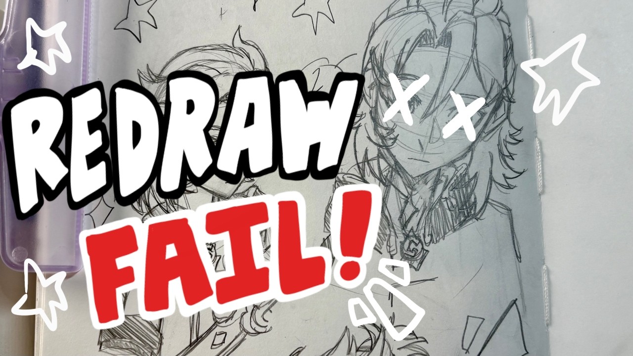 Redrawing Old Art… and FAILING 😭 | Sketchbook Session