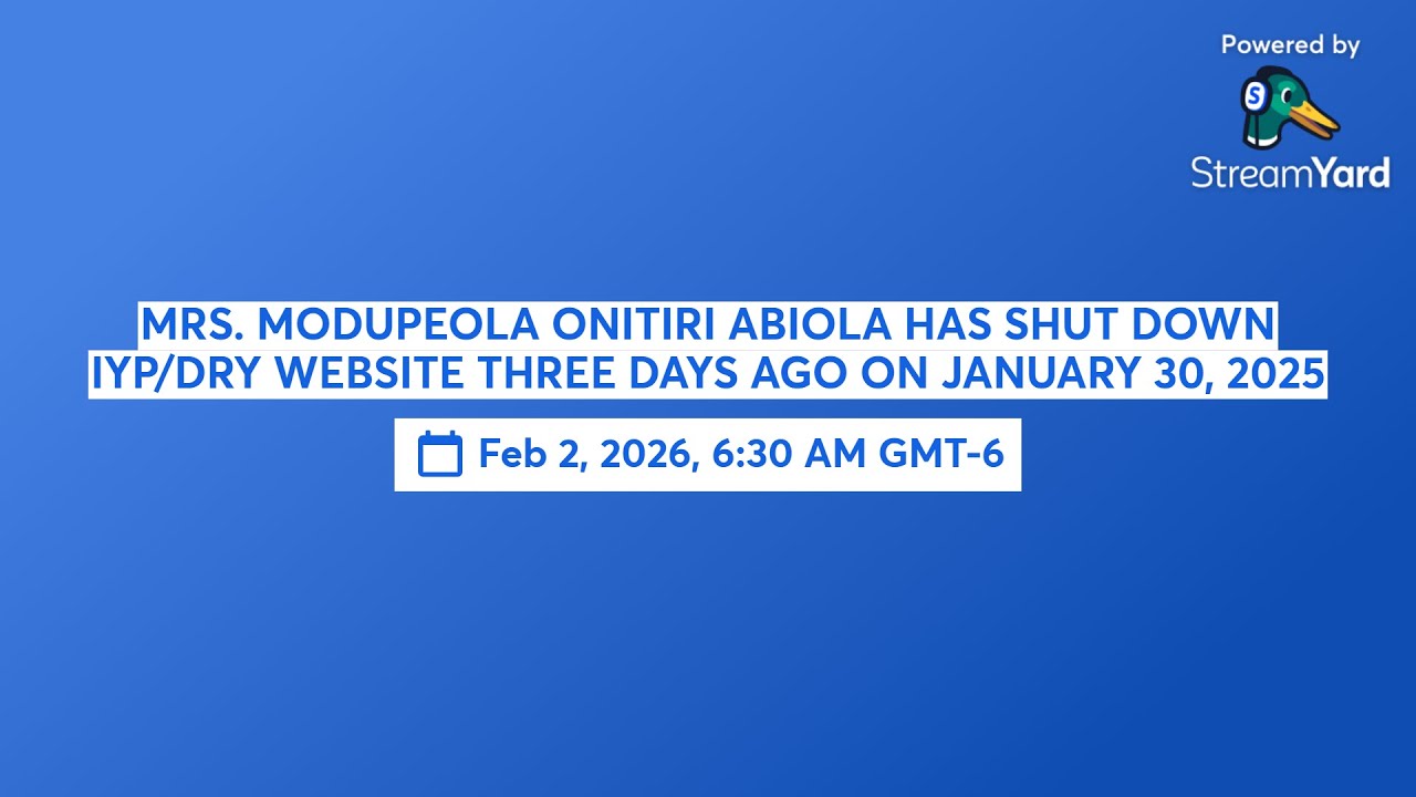 E MA SE GB'ARA LEWON, ODALE NI WON 02/02/2026