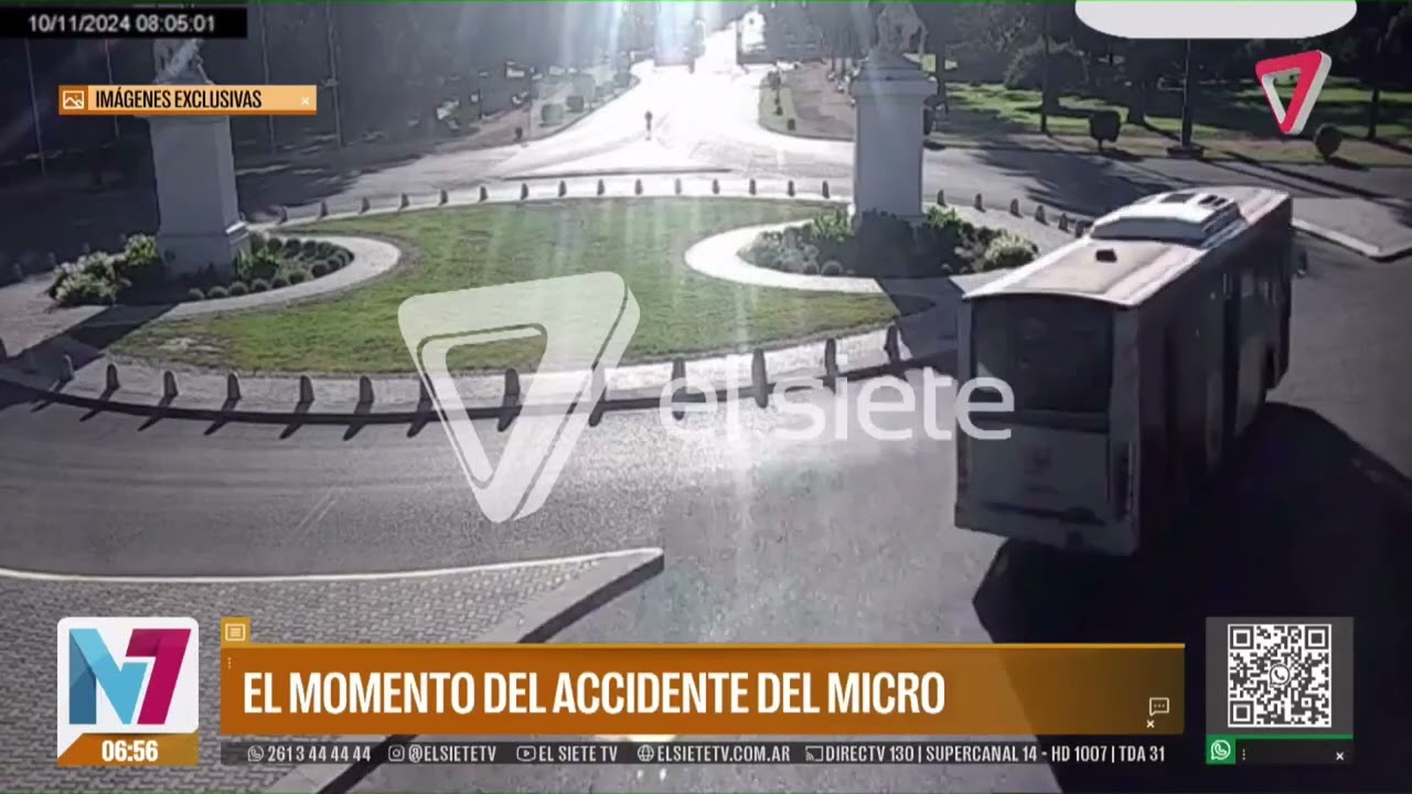 Un CHOFER MURIÓ cuando PERDIÓ el control del MICRO y CHOCÓ contra un ÁRBOL en el parque SAN MARTÍN