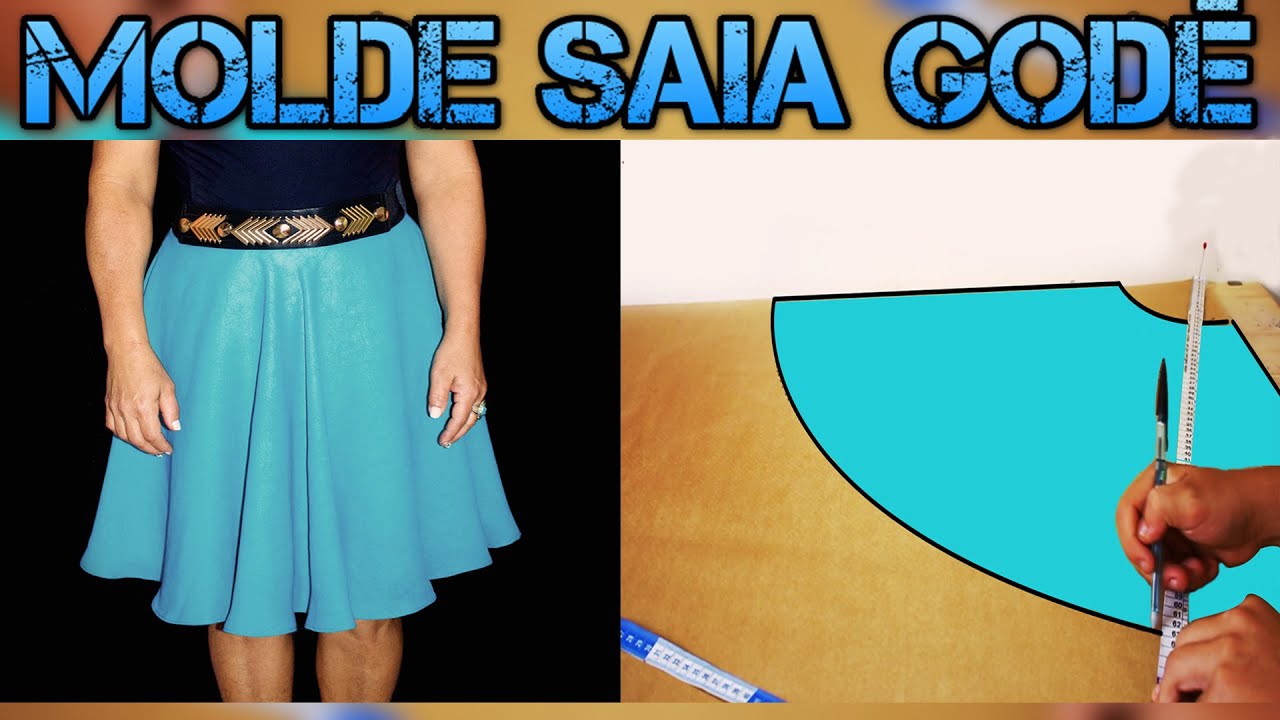 Molde: SAIA GODÊ DUPLO [ Hacer Falda Circular- Circle Skirt]