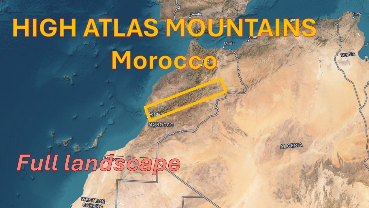 Over the High Atlas mountains in Morocco — 600 km journey in 20 minutes