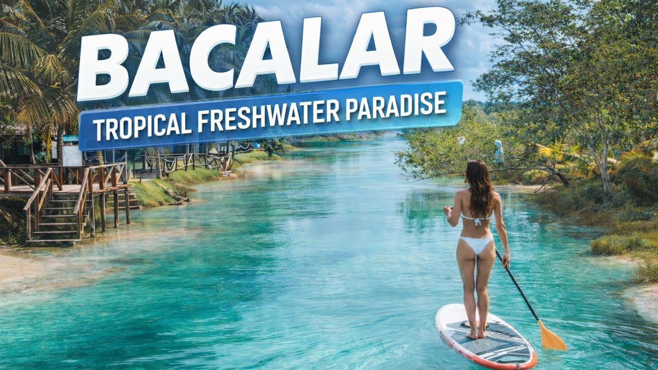 Drone 4k | Bacalar Lagoon | The Maldives of Mexico | Relaxation Music