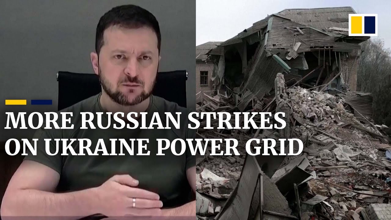 Zelensky calls for UN action after Russian air strikes leave Ukraine cold and dark