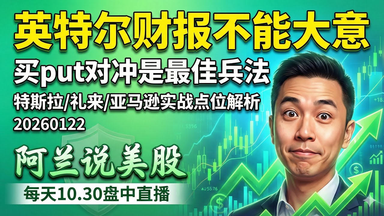 [阿兰说美股]盘中教学型直播，美国纽约时间：每个交易日上午10.30分；另外，每周二上午11点有[炒股养家], 每周四上午11点有[存股退休],每周一上午9.25分有[金股狙击手]各级别会员的直播专场