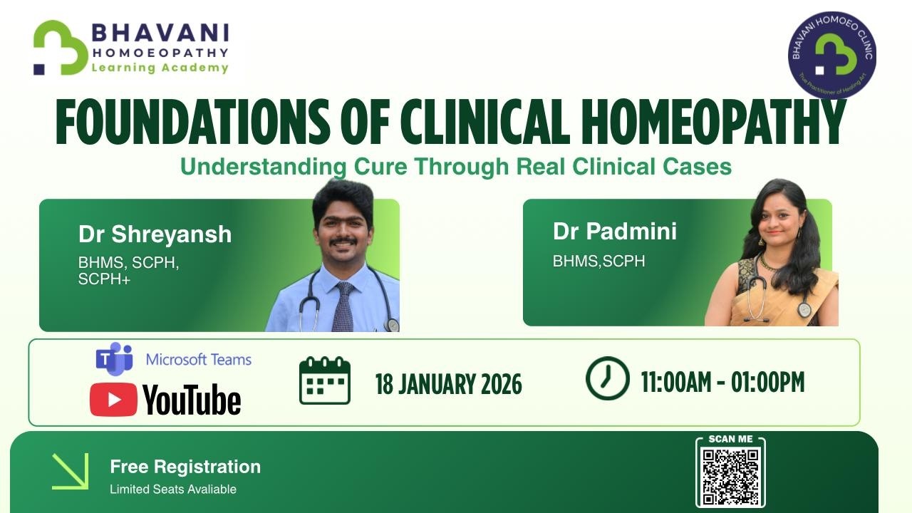 Foundations of Clinical Homeopathy | Understanding Cure Through Real Cases (National Webinar)