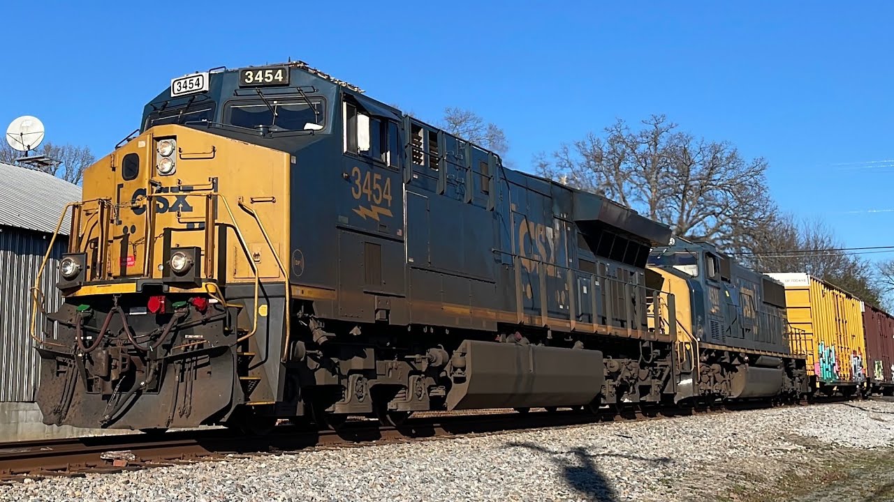 CSX 3454 leads a massive M583 first train of 2026 1-16-2026 @scandncarearailfanner4886 