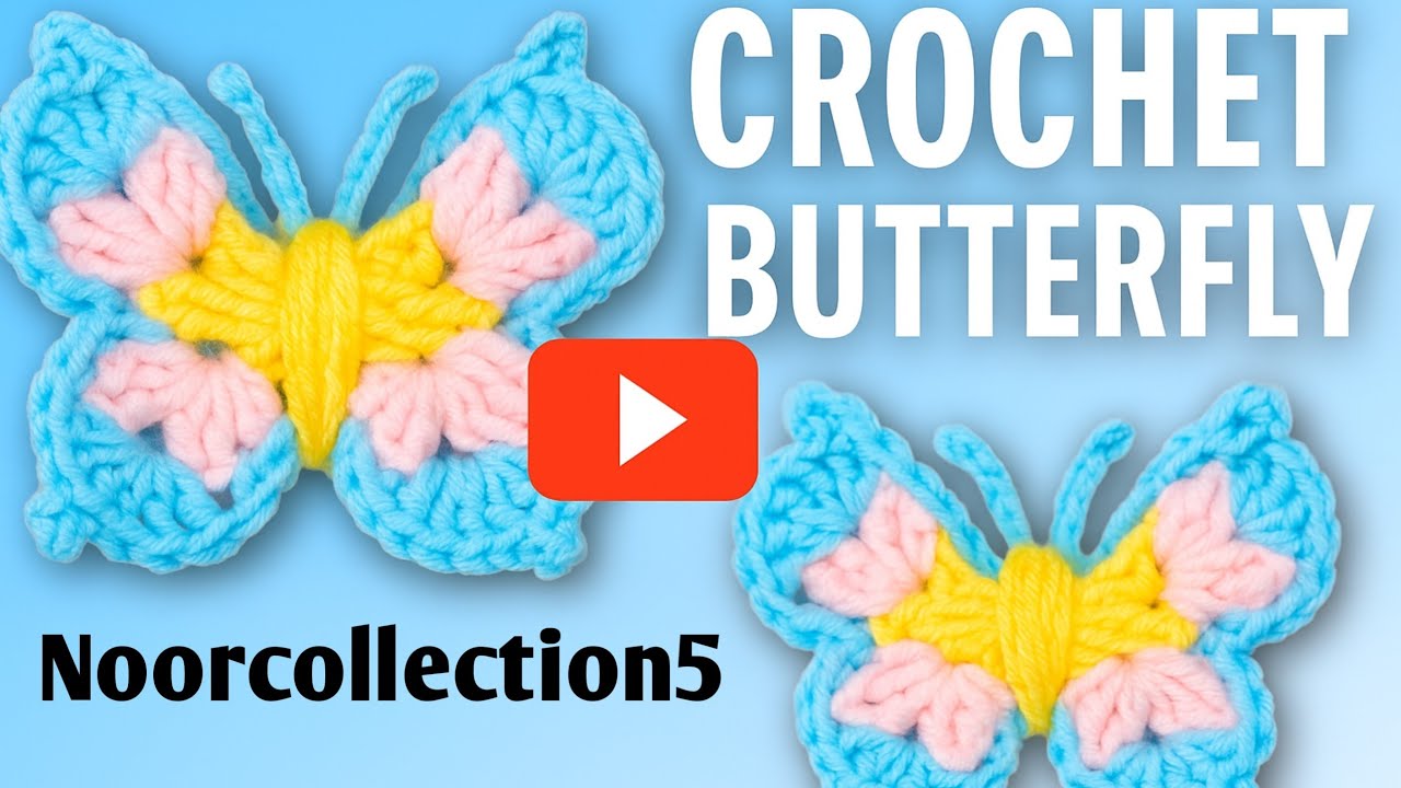 CrochetHowtoButterflyMakVery Easy#HowtoButterflyMakeVeryEasy#crochetButterfly🦋#viralshort #handmade 