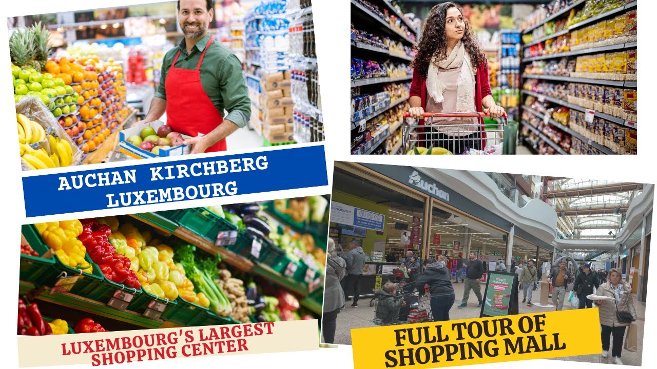 Luxembourg's Largest Shopping Center Auchan Kirchberg | Full Tour of Shopping Mall | Must Watch!