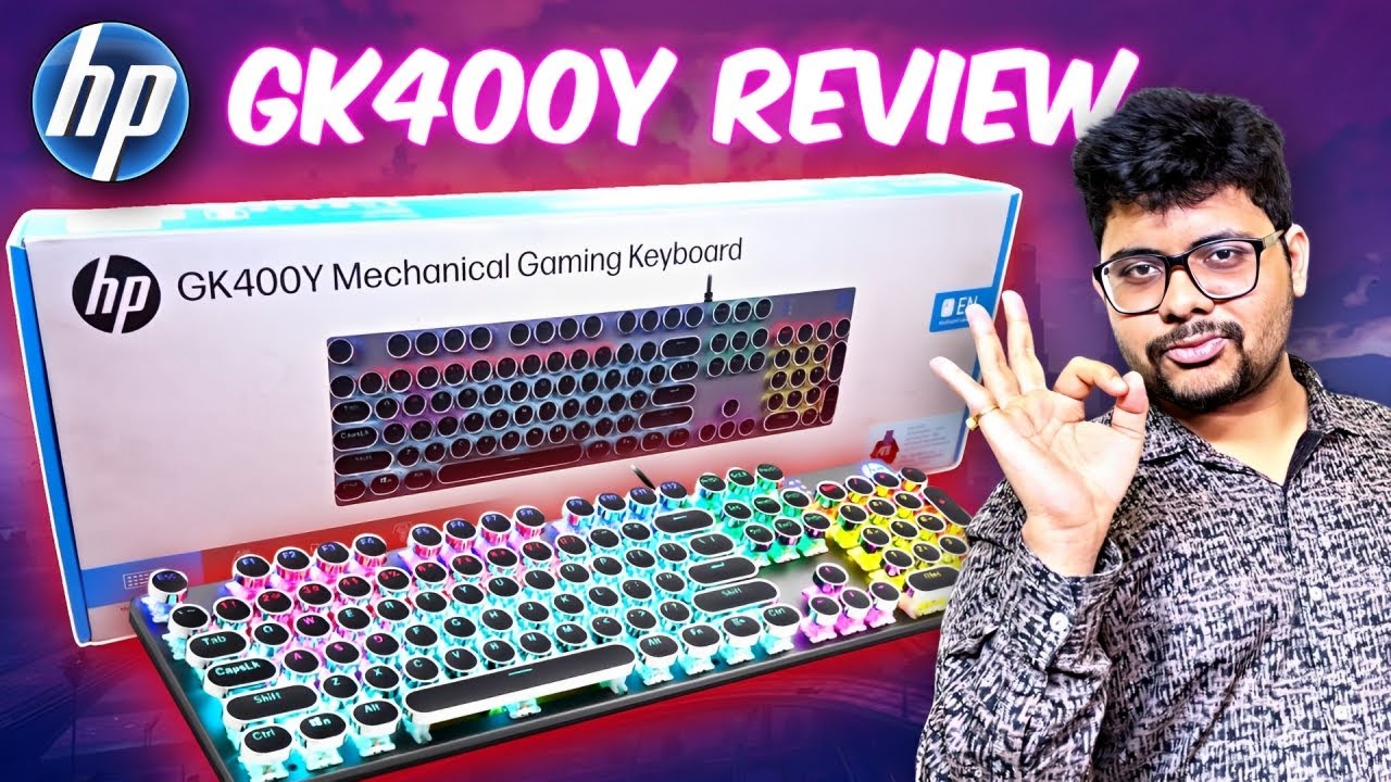 HP GK400Y- RGB KeyBoard (Retro) for Laptop/PS5