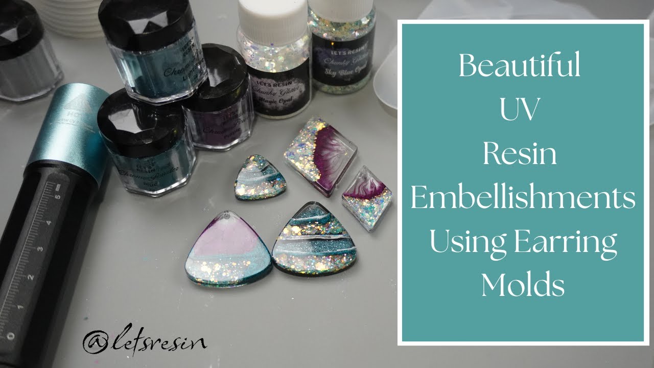 Beautiful UV Resin Embellishments Using Earring Molds