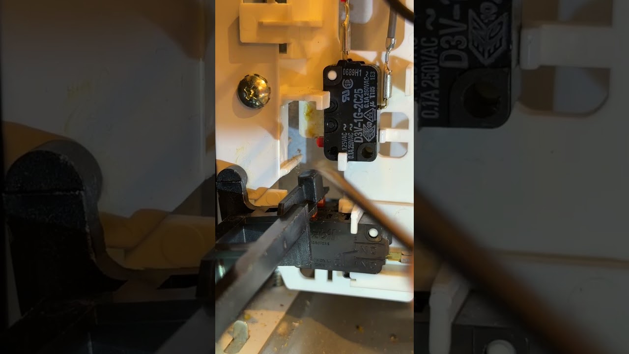 How to fix the microwave door button if door won't open ($5.00 fix; no repairman)