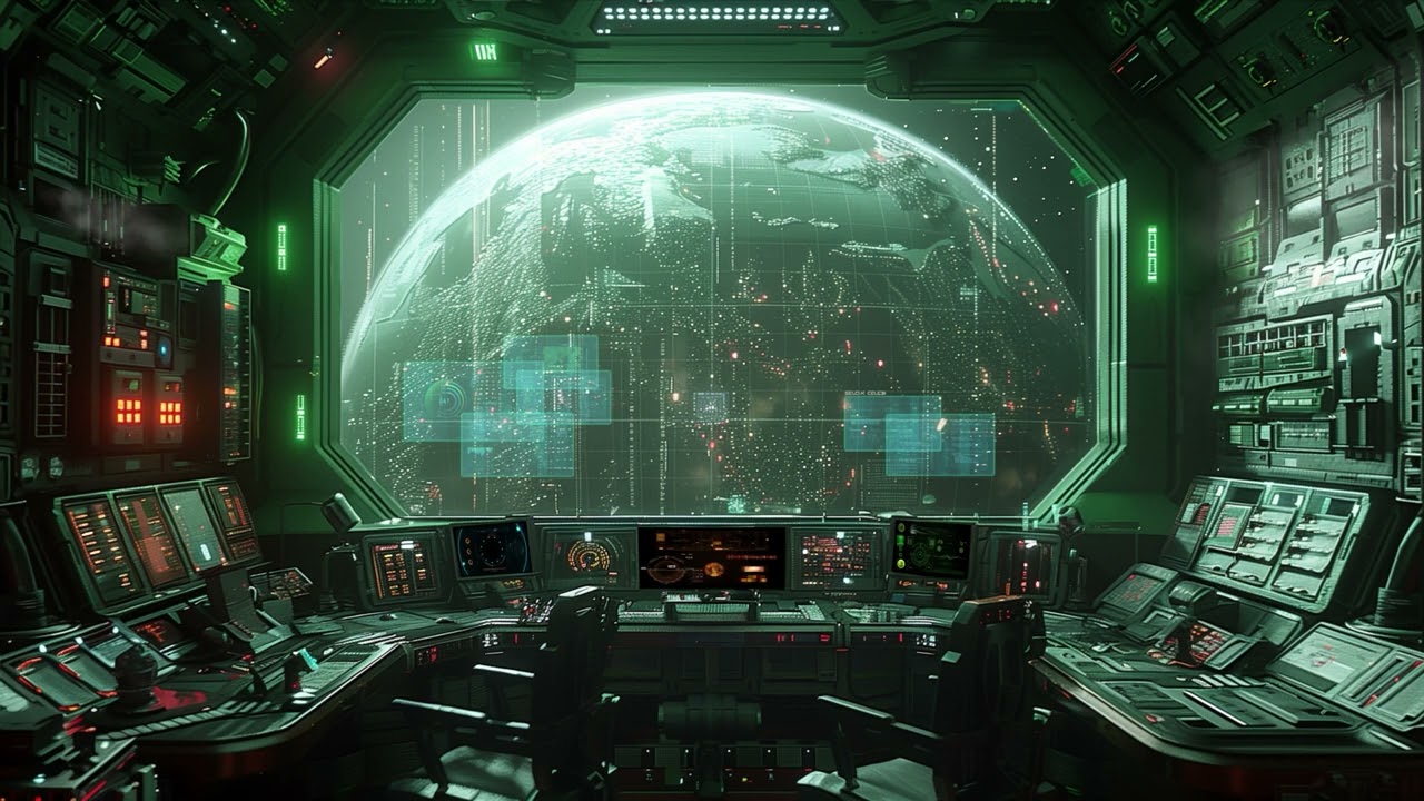 Radio Chatter from Space Station. Sci-Fi Ambiance for Sleep, Study, Relaxation