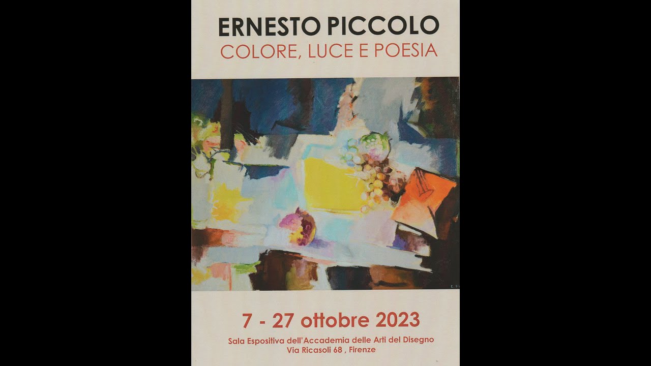 ERNESTO PICCOLO Accademia delle Arti del Disegno Firenze 07 10 2023
