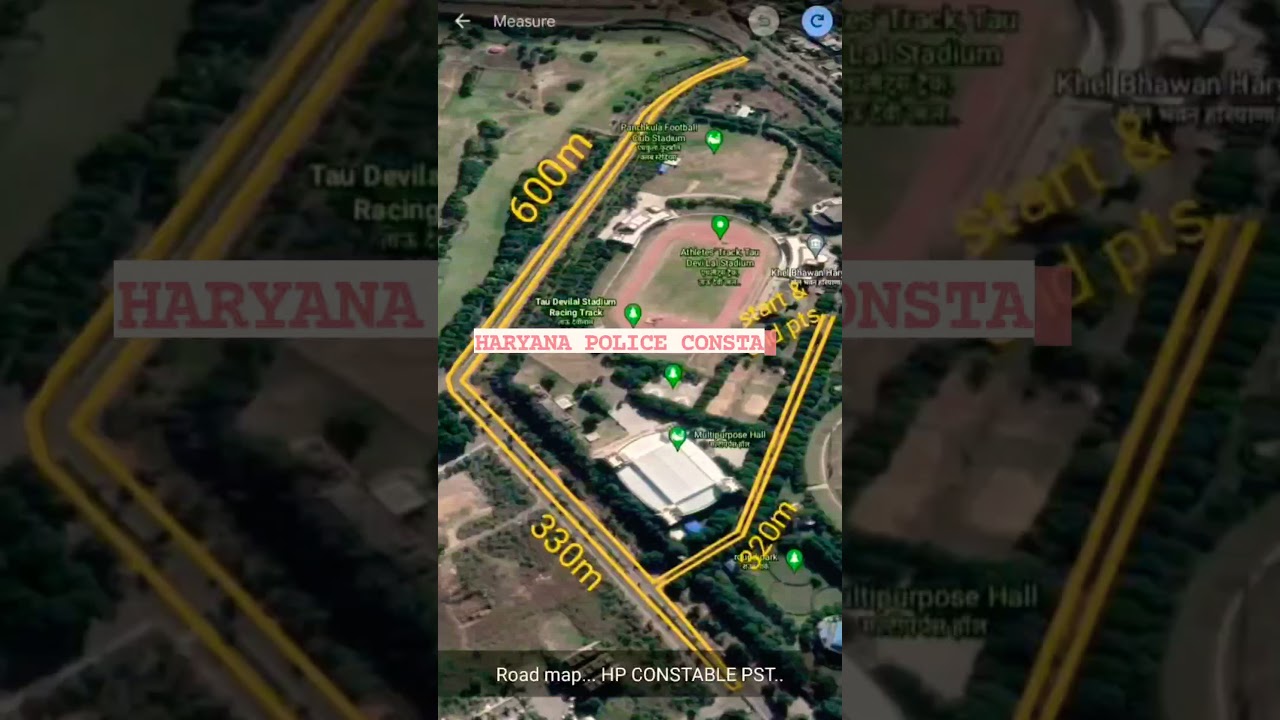 Haryana police race track with roadmap