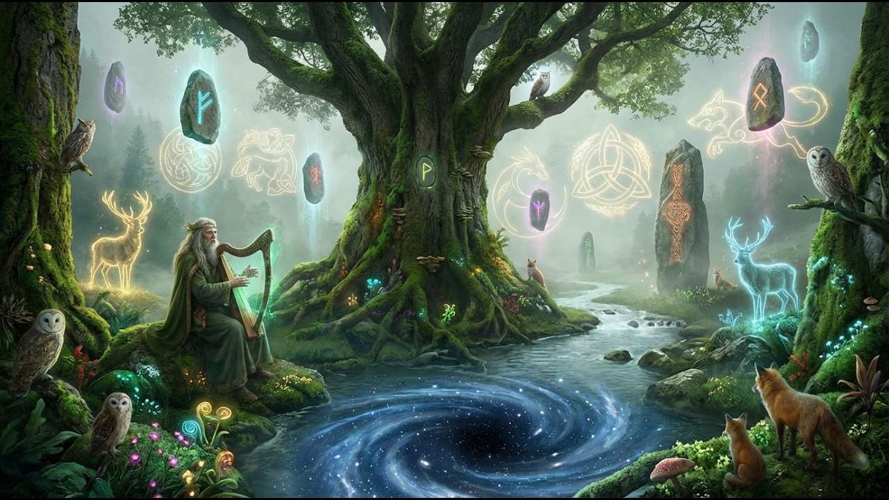 2 Hours Celtic Harp Music for Sleep & Deep Relaxation | Ancient Druid Forest Ambience 🌿🦌