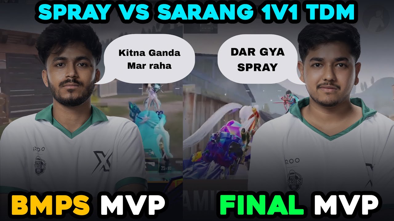 Spraygod vs Sarang🔥Epic 1v1 TDM Battle | Team Xspark