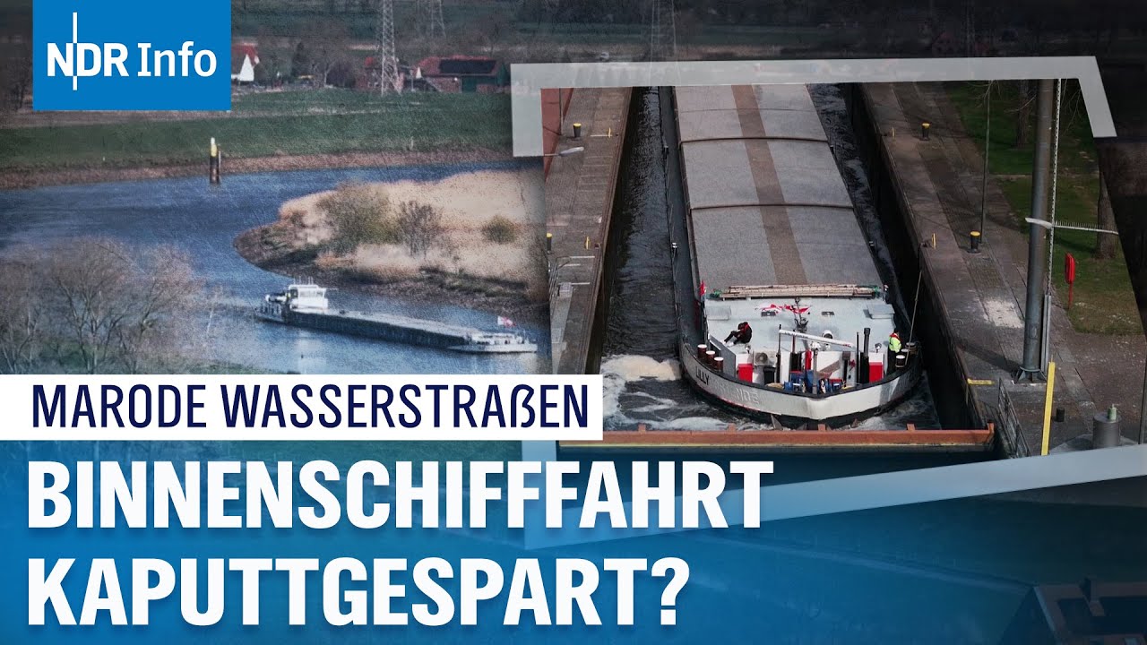 Sanierungsstau auf Deutschlands Wasserstraßen: Binnenschifffahrt vor dem Kollaps? | Panorama 3