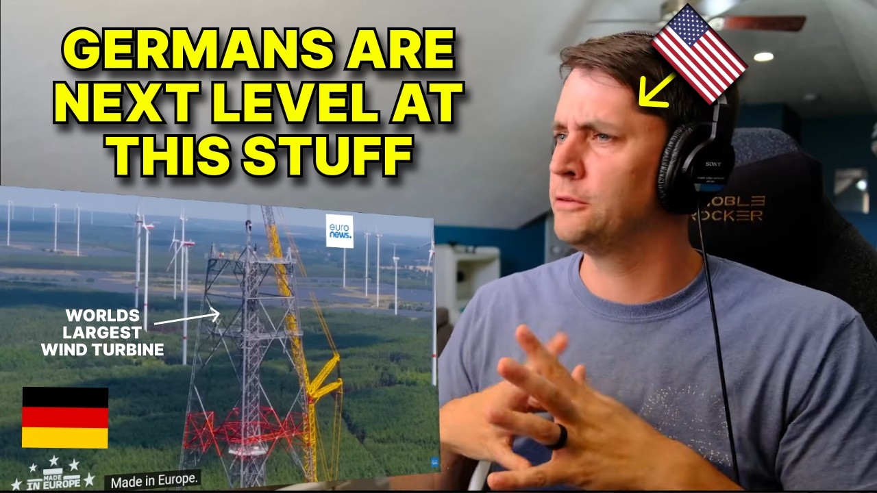 American reacts to Germany's World Record Largest Wind Turbine