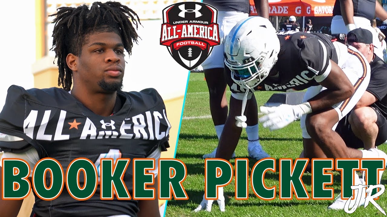 Miami Signee DE BOOKER PICKETT JR. Shows Speed Burst at Under Armour All-America Practices