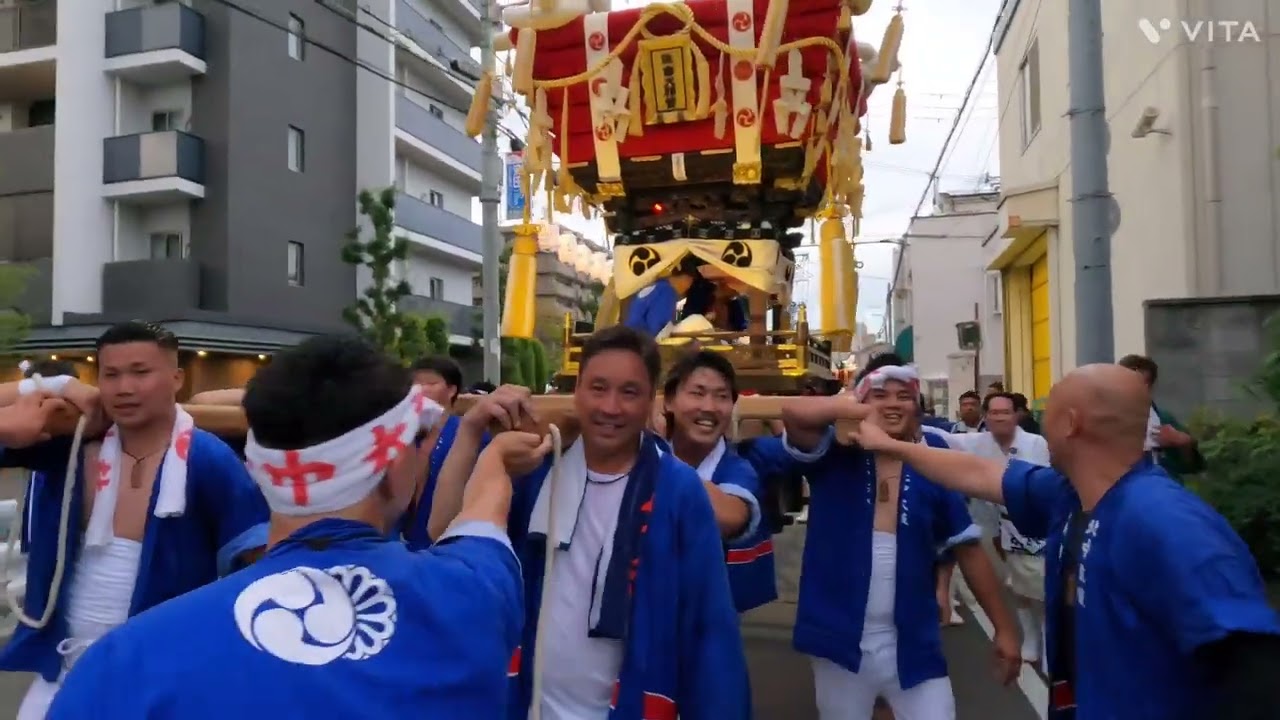 令和5年　此花区伝法　澪標住吉神社　夏祭り　北中太鼓