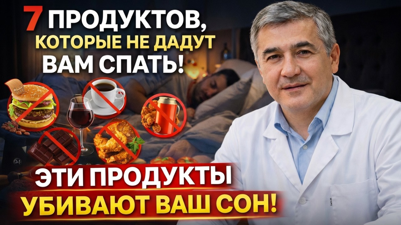 7 ПРОДУКТОВ, Которые Мешают Глубокому СНУ И Лишают Организм Восстановления — Разбор Доктора Захарова