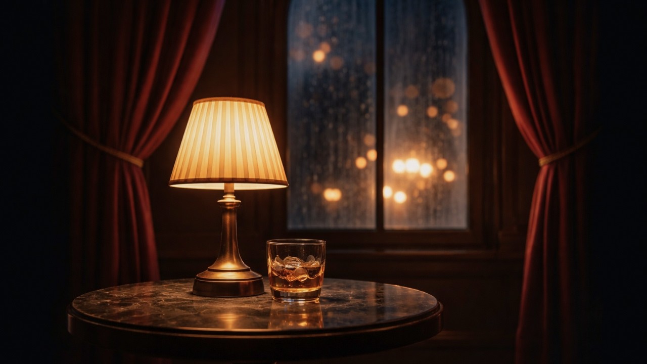 1940s Jazz Bar on a Rainy Night | Vintage Lounge Ambience