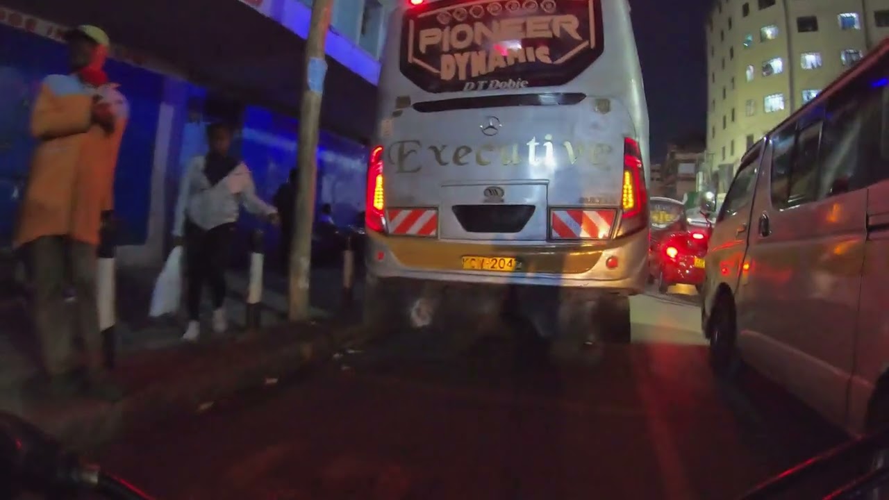 How Nairobi CBD downtown Looks like at Night | River Road | Cyclist Ogollah