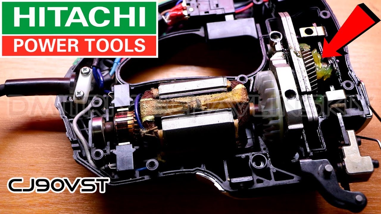 Замена смазки электролобзика на примере HITACHI CJ90VST