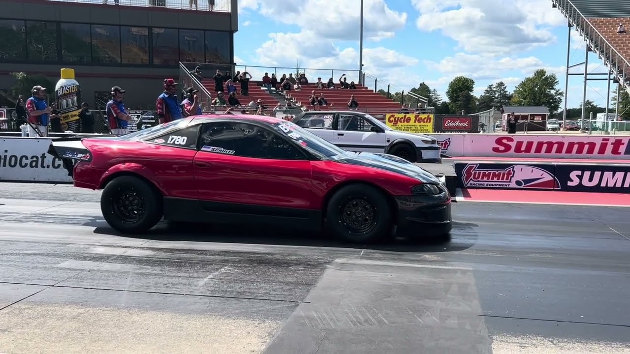 Red Demon Eagle Talon Hits the Wall at DSM shootout 2025 Driver Is Okay Boostin Performance 