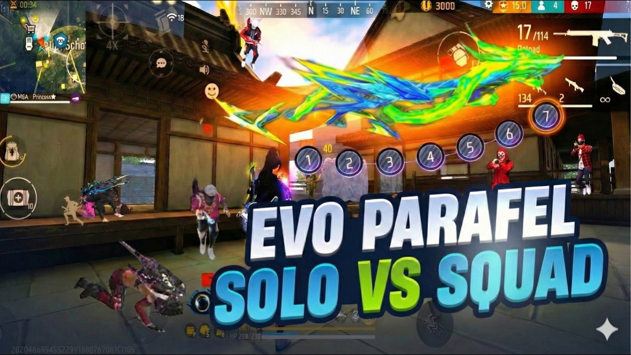 Only Evo Parafel Solo Vs Squad Gameplay 😱| Best Evo Gun Ever In Free Fire🔥| Is this game Changer 🤔